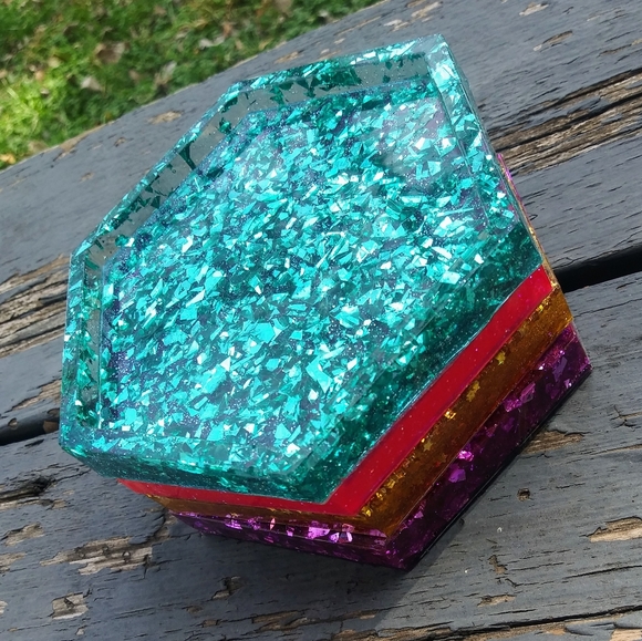 Coaster Set Handmade Sparkles - Picture 2 of 8